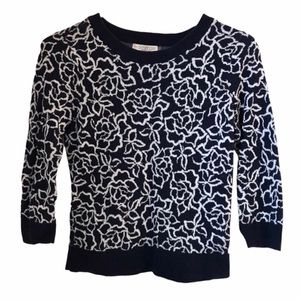 EVA MENDES Floral Navy Blue Pull Over in a Women’s Size XS